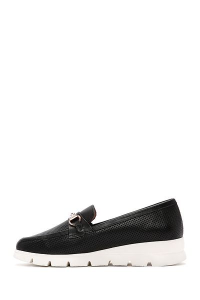 Derimod Loafer de damă confort din piele neagră - 24sfd 152418