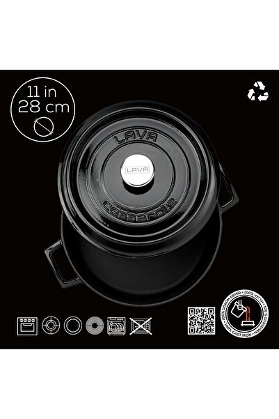 Lava Cast Iron Multi-Purpose Spring PotTrendy Series Diameter(Ø)28cm