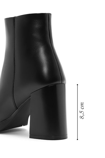 Derimod Women's Black Zippered Thick Heeled Boots 24Wfe 403218