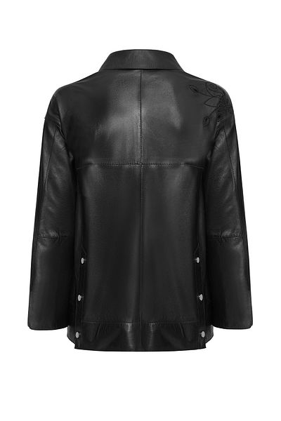 Derimod Jennifer Women's Black Leather Jacket 24Wgd5228U7
