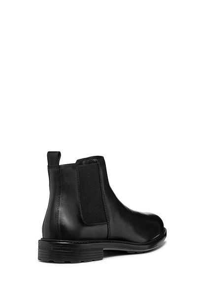 Geox Men's Black Walk Pleasure Leather Chelsea Boots U46Cga00043C9999