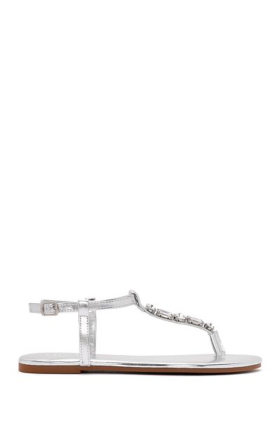 Derimod Silver Stoned Women's Sandals - Flip Flops, Model 24sfe 494114