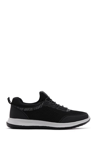 Derimod Zero Men's Black Lace-Up Thick Sole Fabric Sneaker 25Sfd69046F