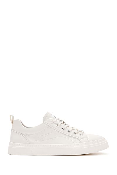 Derimod Men's White Lace-Up Leather Sneaker 25Sfd 690918