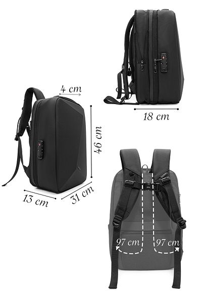 Derimod D-Pack Men's Black Backpack 24Wbd30046F