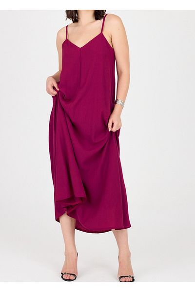Ceylen Φόρεμα Casual Cut Maxi με λεπτό λουράκι