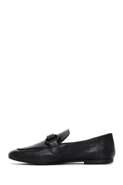 Derimod Black Leather Women's Loafer - Masculine, Model 24sfd2020ft
