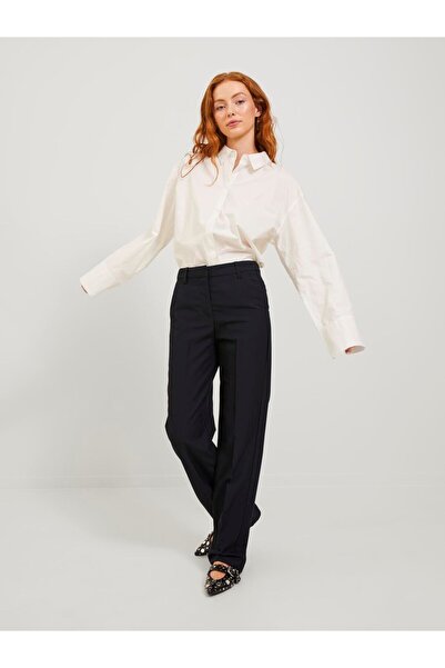 Jack & Jones Jack&jones Boru Paça Yüksel Bel Siyah Kadın Pantolon 12246411