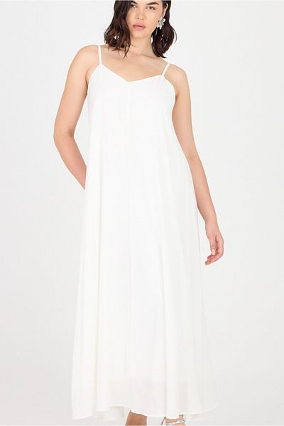 Ceylen Φόρεμα Casual Cut Maxi με λεπτό λουράκι