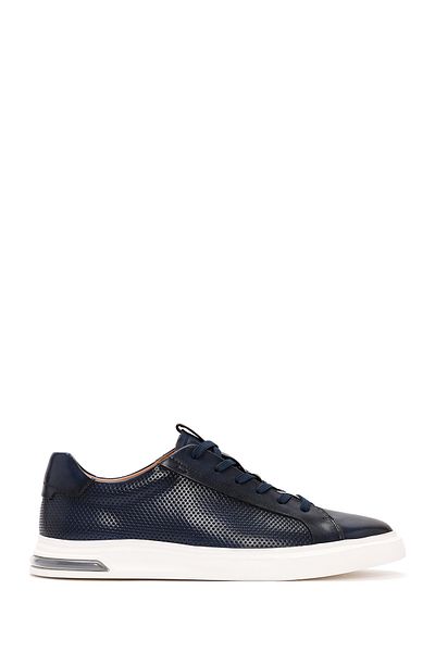 Derimod Men's Navy Blue Lace-Up Leather Sneaker 25Sfd 690518