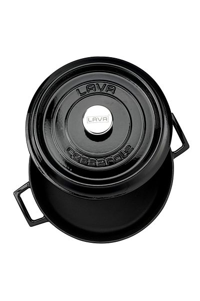Lava Fikirshop Casting Multi-Purpose Yayvan Pot Diameter(Ø) 28 cm - Trendy Black 1032194