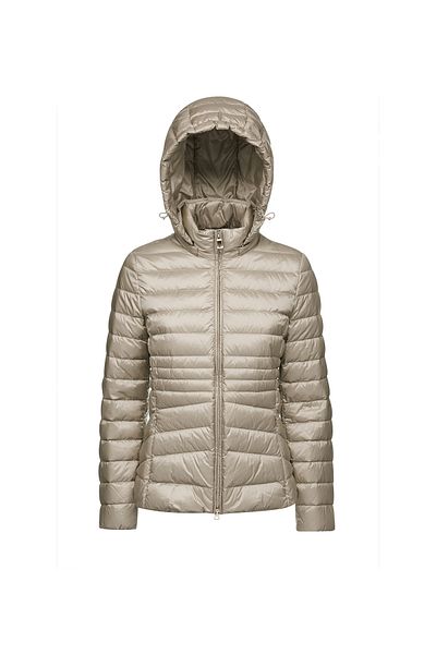 Geox سترة نسائية بغطاء للرأس بلون كريمي من Jaysen - W4625BT3146F1723