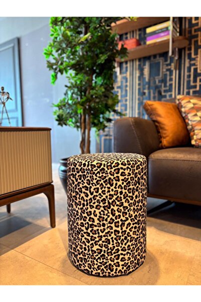 Akse Design Leopar Desen Puf