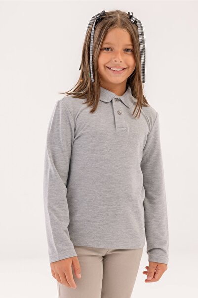 Kinetix Ku Basıc 15kds04 4pr Grı Melanj Erkek Çocuk Uzun Kol T-shirt