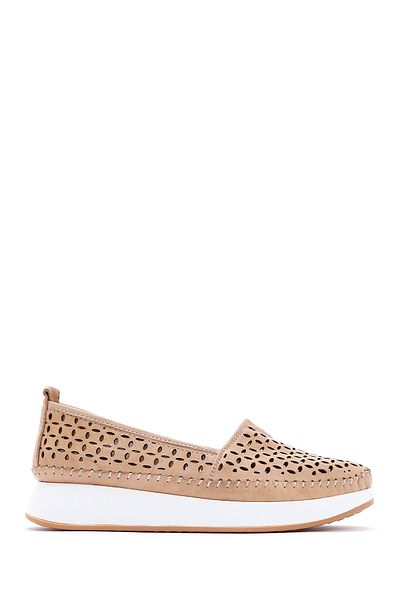 Derimod Pantofi de damă, bej, cu talpă groasă, din piele naturală, pantofi confortabili, pantofi casual de zi cu zi 25sfd332418