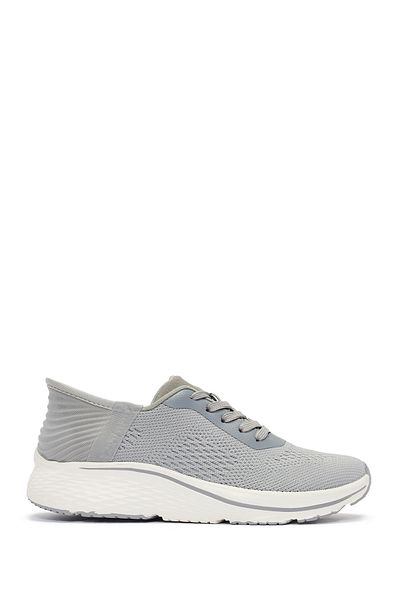 Derimod Zero Women's Gray Lace-Up Thick Sole Sneaker 25Sfe49556F