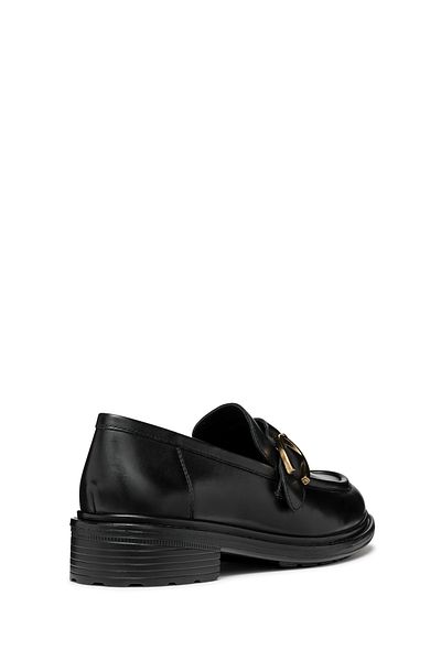 Geox Women's Black Walk Pleasure Genuine Leather Masculine Casual Loafer Shoes D46Tgc00043C9999