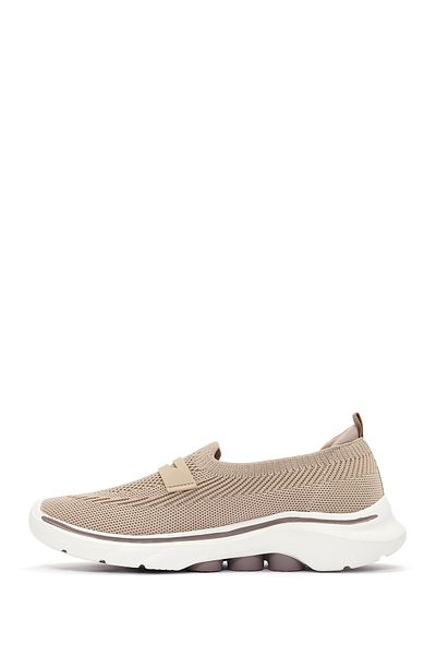 Derimod Zero Women's Beige Fabric Thick Sole Sneaker 25Sfe49516F