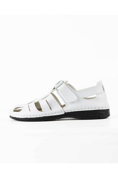 Tigerline Men's Casual Sandals Ms389 White Fanetta Adjustable Orthopedic Sandals