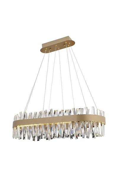 Apliqa Lustra Led Cristal HubRom, BRAMPTON 3962-06-FR 86x35x70 cm 95 W Antiq