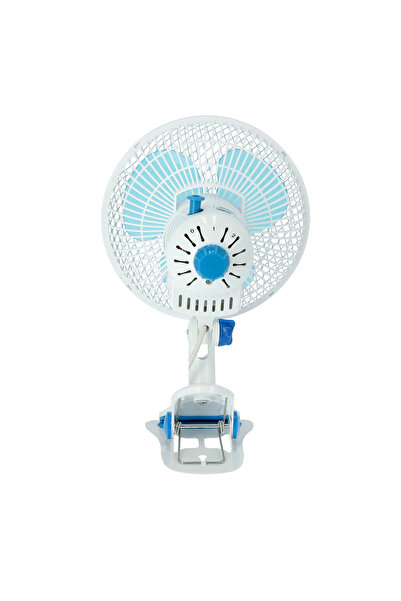 KRYPTON 8" Table/clip Fan 2-in-1 Use, 3 Blades, 2-speed, Oscillating, High Power, For Home/office