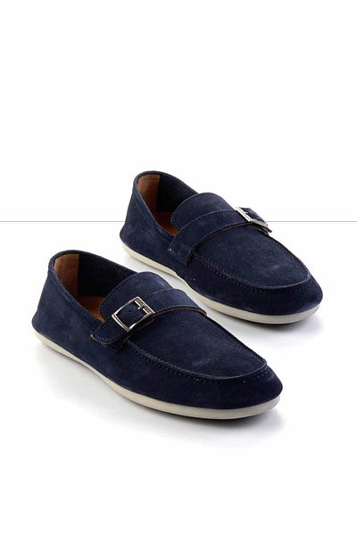 Bambi Ανδρικά Loafer Παπούτσια Navy Blue Leather E01304406502
