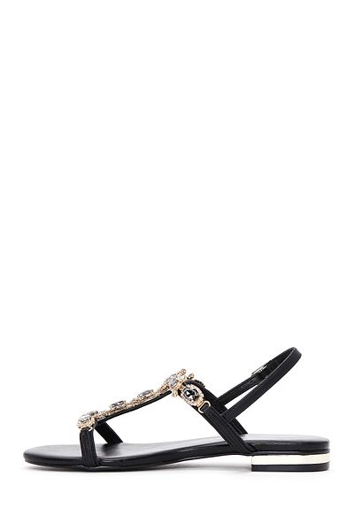 Derimod Women's Black Stone Sandals 25Sfd 440514