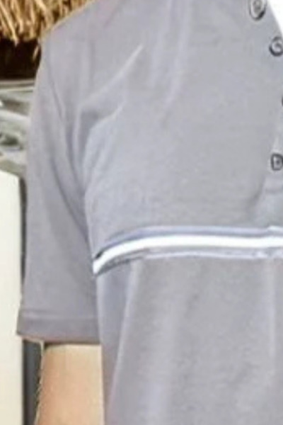 Mavelle Men's Gray Print Detailed Short Sleeve Cotton Shorts Set 25923