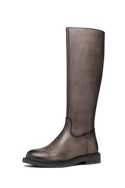 Geox Women's Brown Leather Boots - Serilda, Zippered, D46Wya00043C6029