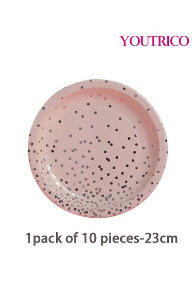 Youtrico Disposable Tableware 10 Pieces-23cm Ideal For Wedding Plating/birthday Party Table Decoration