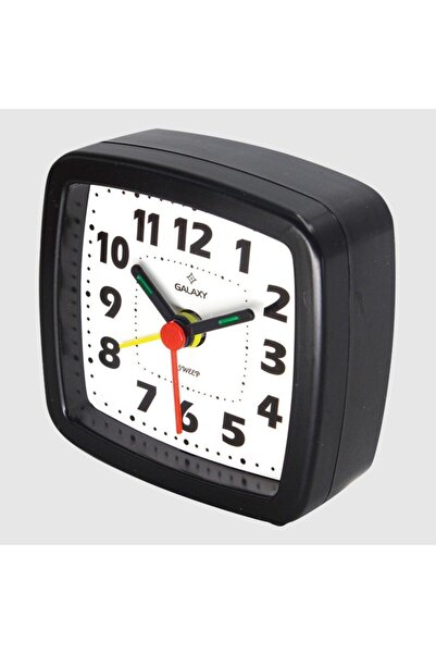 Genel Markalar Masa Saati Mini Alarmlı Siyah Masa Saati