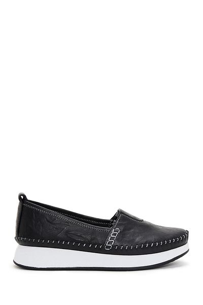 Derimod Pantofi de damă, negri, cu talpă groasă, din piele naturală, confortabili, pantofi casual 25sfd332318