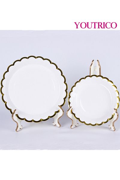 Youtrico Disposable Tableware 20 Pieces-18cm Ideal For Wedding Plating/birthday Party Table Decoration