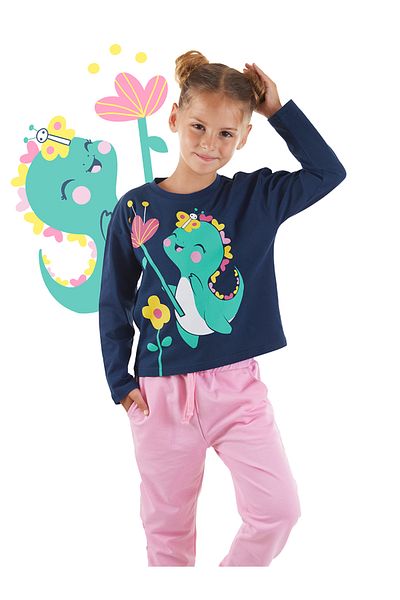 Denokids Girl's SwEET Dino T-Shirt and SwEaTpanTs SET