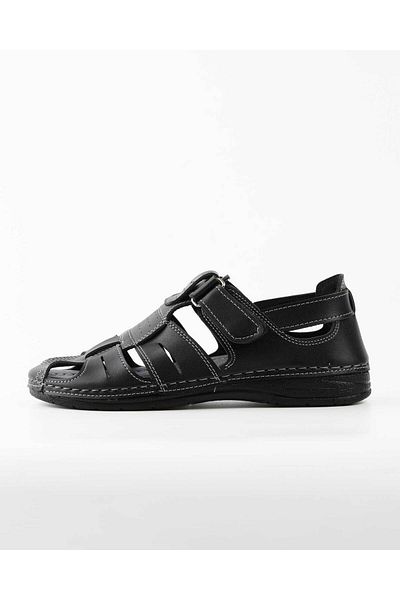 Tigerline Men's Daily Sandals Ms389 Black Fanetta Adjustable Orthopedic Sandals