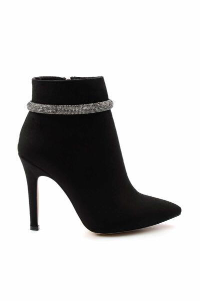 Bambi Siyah Platin Kadın Bot & Bootie K02674030402
