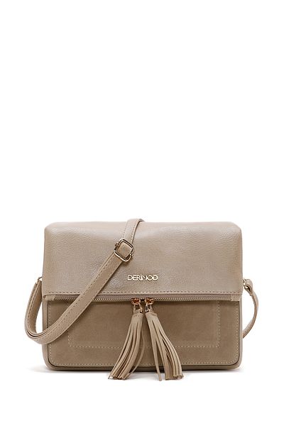 Derimod Women's Beige Long Strap Crossbody Bag 25Sbd 210514