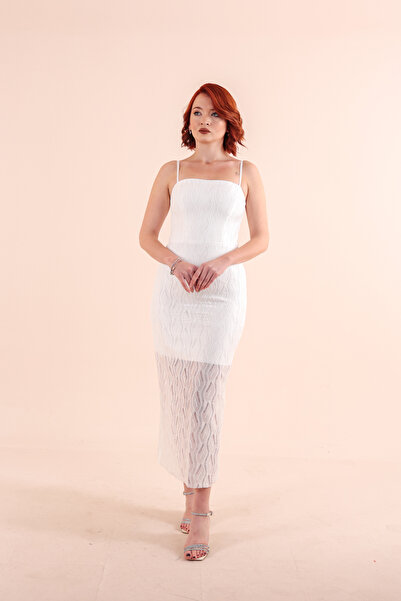 berissima bride Straplez Askılı Dantel Mini Söz & Nikah Elbisesi