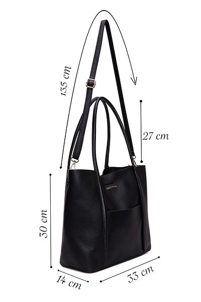 Derimod Women's Black Long Strap Shoulder Bag 25Sbd 261118