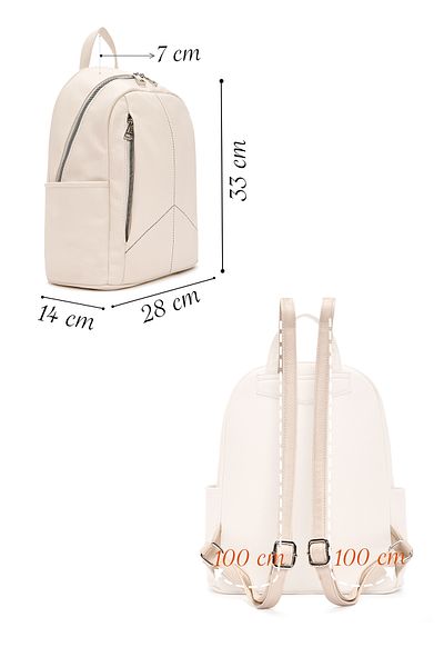 Derimod Women's Cream Casual Backpack 25Sbd2616Ft