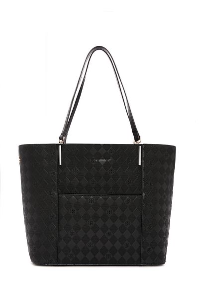Derimod Women's Black Printed Tote Bag Shoulder Bag 25Sbd201326