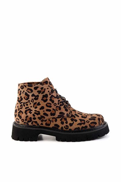 Bambi Cizme și cizme de damă din piele naturală din piele de căprioară leopard K 02666430002