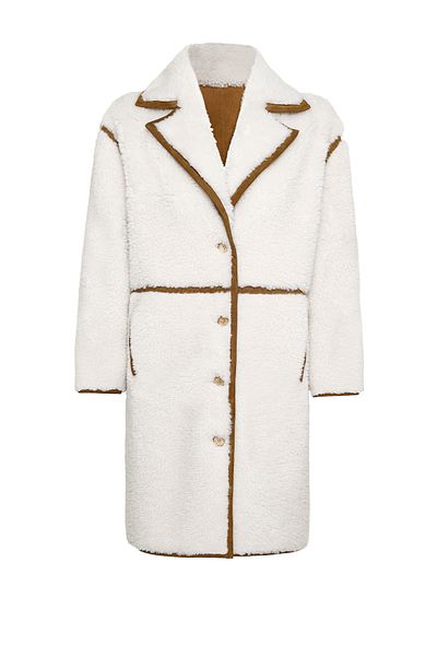 Derimod Tahoe Women's Beige Teddy Coat 24Wgp5270Ff