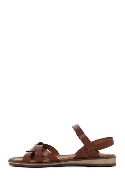 Derimod Women's Brown Genuine Leather Bodrum Sandals 25Sfd332118