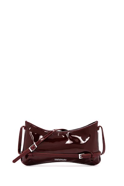 Derimod Women's Burgundy Patent Leather Shoulder Bag 25Sbd 200116