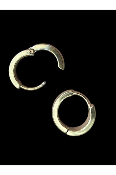 Vira Gold Colored Minimalist Trend Steel Earrings - Daily Use, 1 Pair Style 19