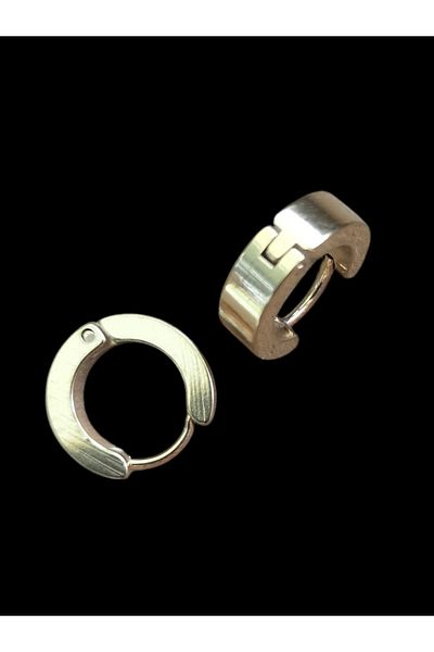 Vira Gold Colored Minimalist Trendy Steel Earrings - Daily Use, 1 Pair Style 21