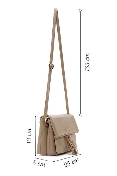 Derimod Women's Beige Long Strap Crossbody Bag 25Sbd 210514
