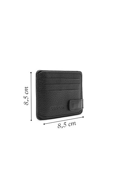 Derimod Men's Black Leather Card Holder 000A2D3144Ft