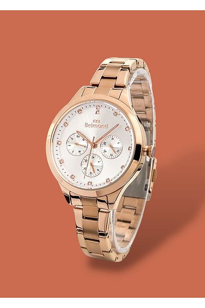 Belmond Original 2 Years Warranty Functions Active 3 Atm Waterproof Rose Gold Color Steel Cord Women's Sleeve